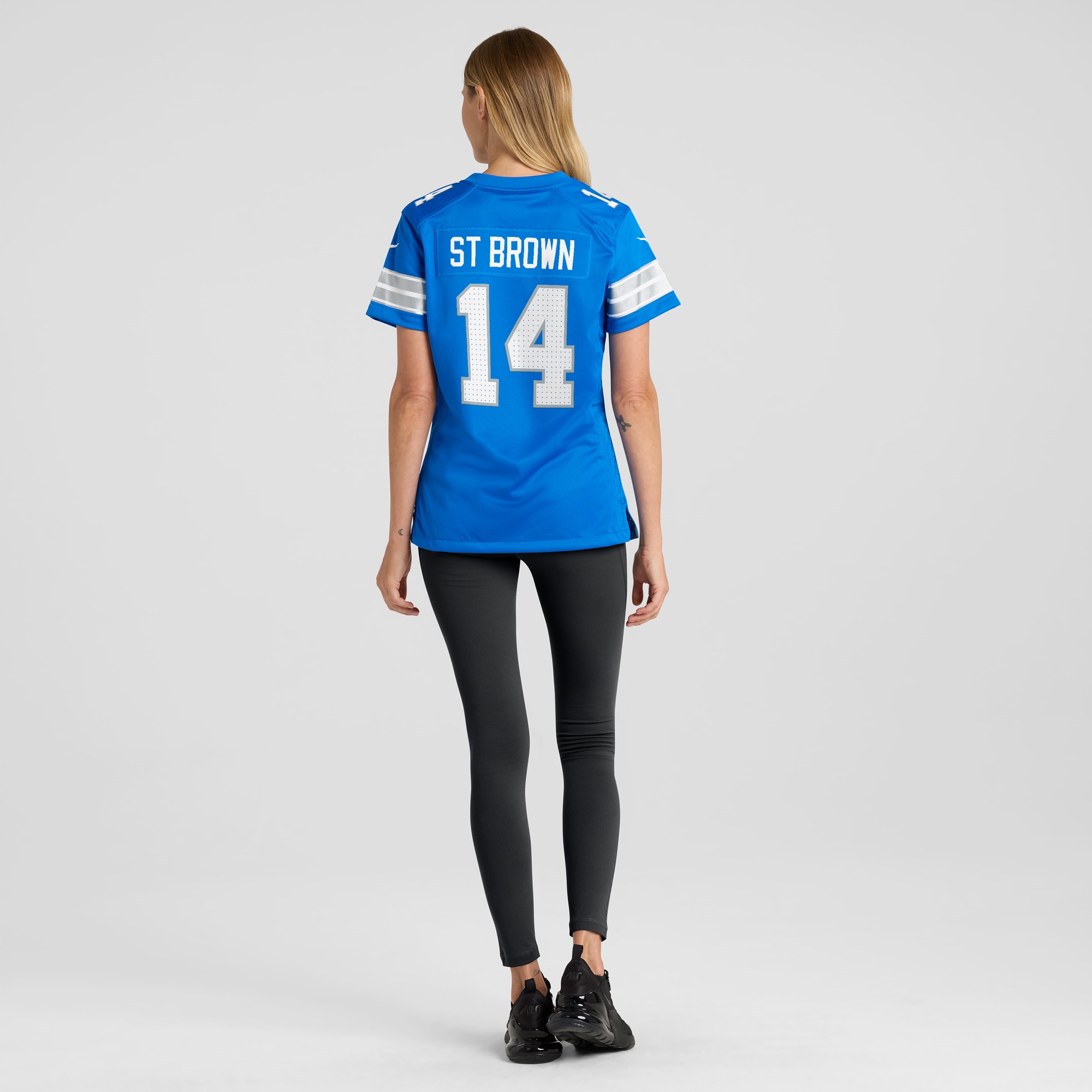Detroit Lions Amon-Ra St. Brown Blue Team Game NFL Jersey Women's