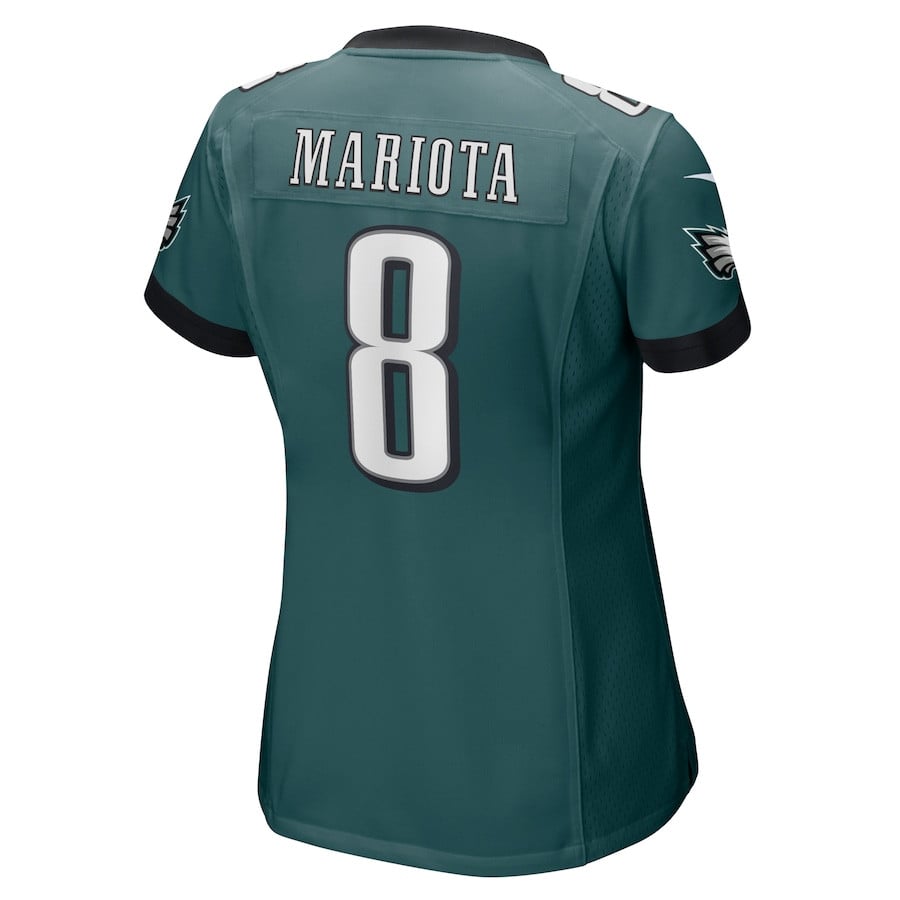 Marcus Mariota 8 Philadelphia Eagles Game Midnight Green NFL Jersey Women's