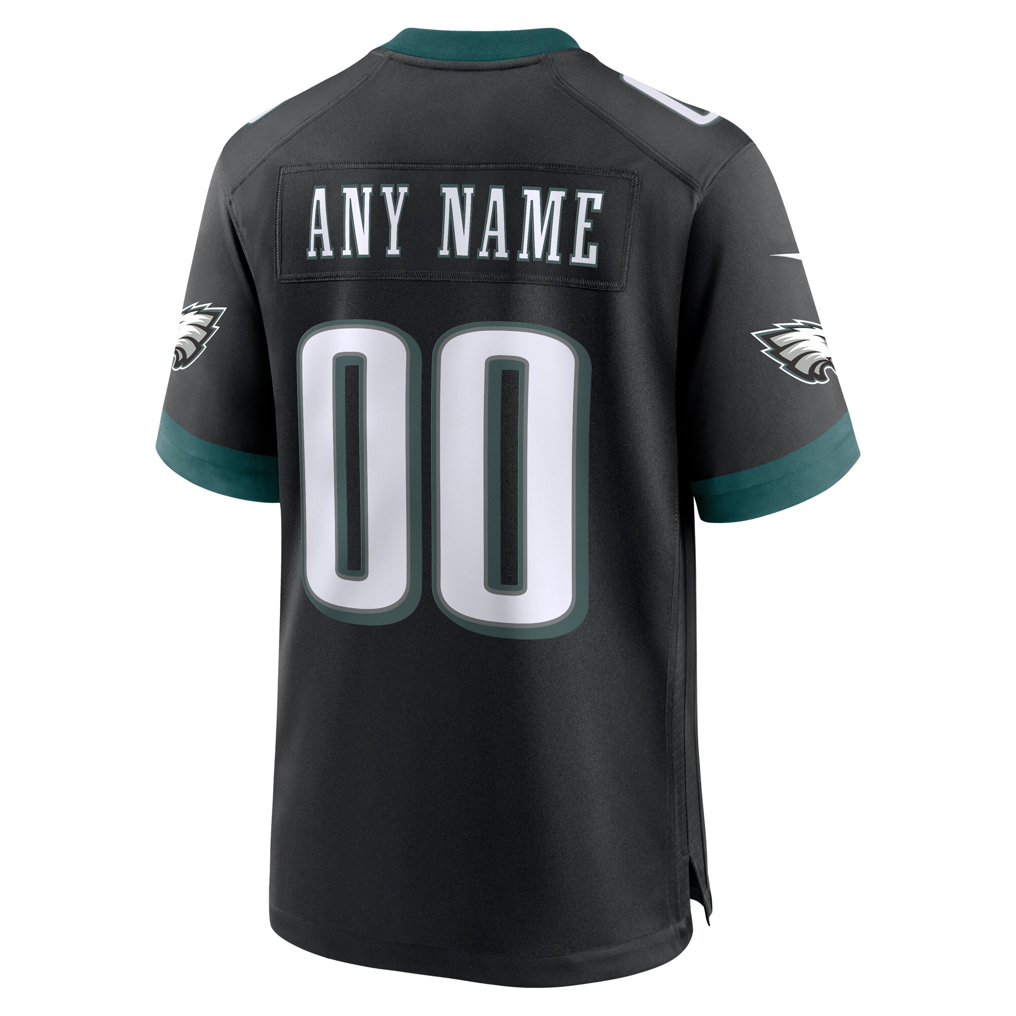 Philadelphia Eagles Black Alternate Custom Game NFL Jersey Men's