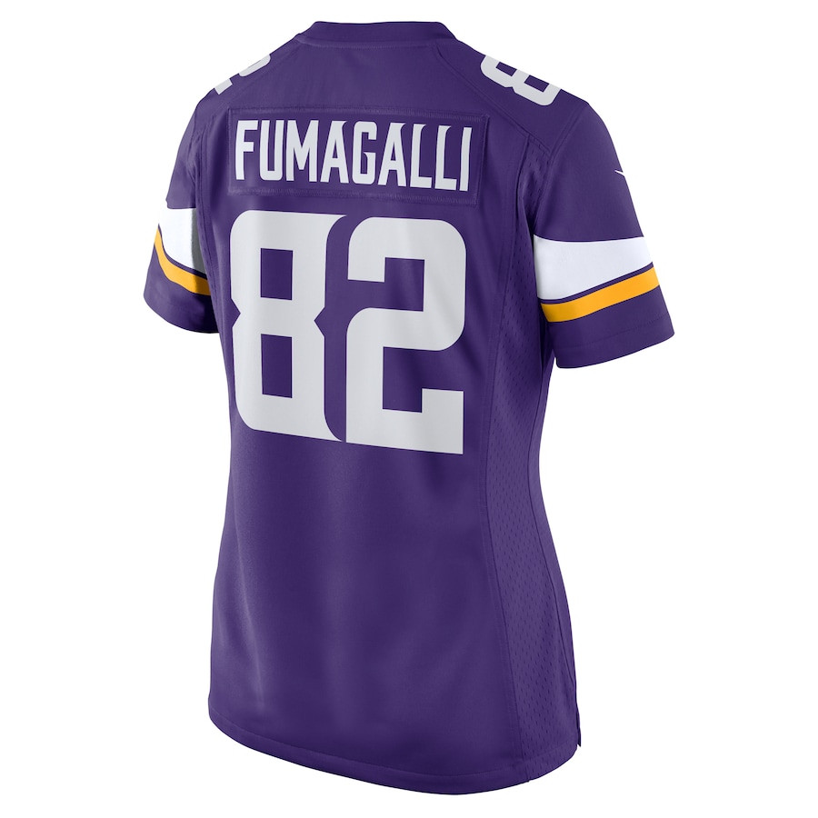 Troy Fumagalli 82 Minnesota Vikings Game Purple NFL Jersey Women's