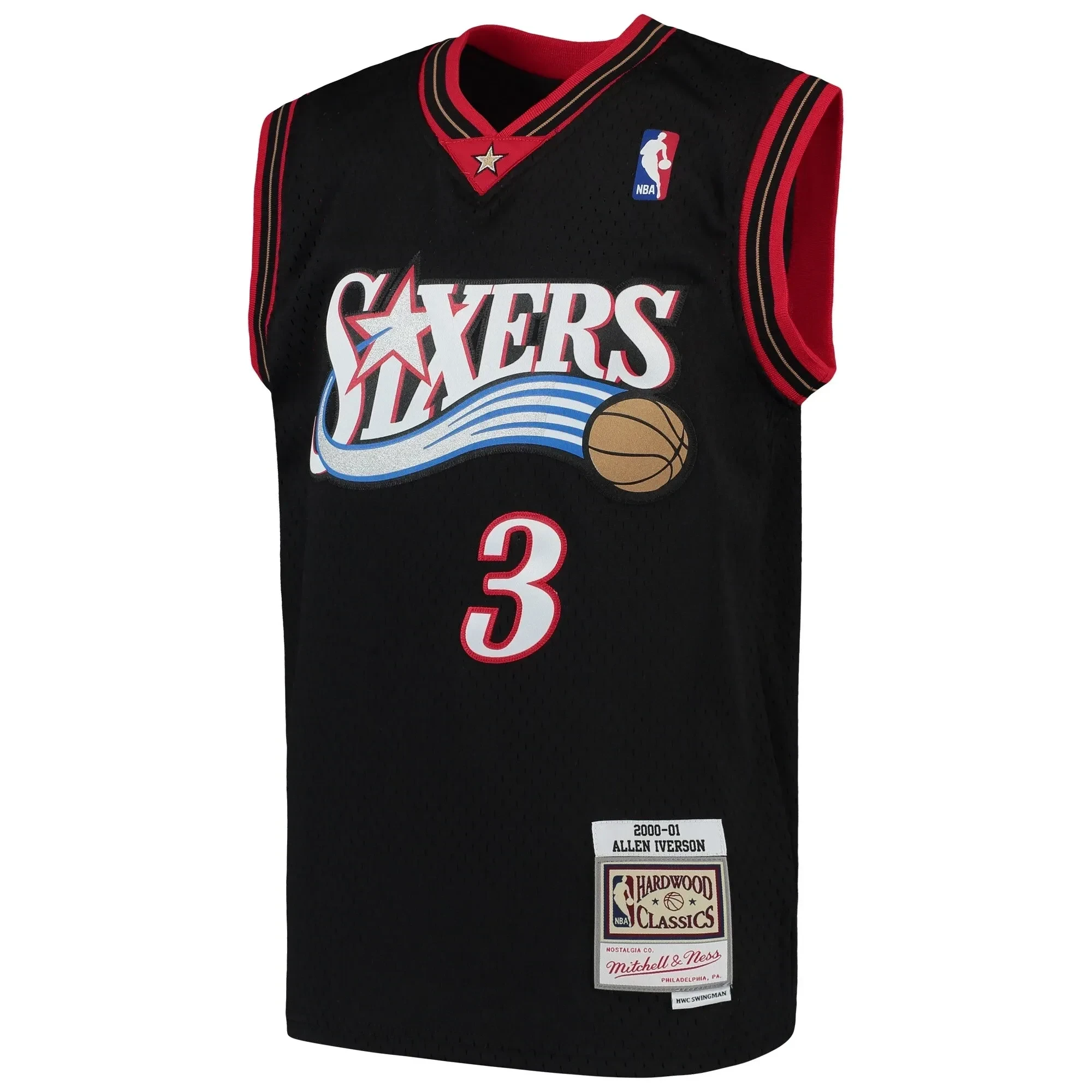 Allen Iverson Philadelphia 76ers Mitchell&Nes Hardwood Classics Swingman Throwback Royal NBA Jersey Youth