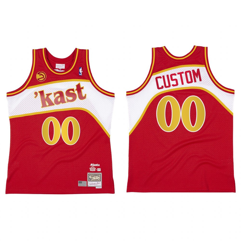 Atlanta Hawks BR Remix Kast Custom 00 Red NBA Jersey Men's