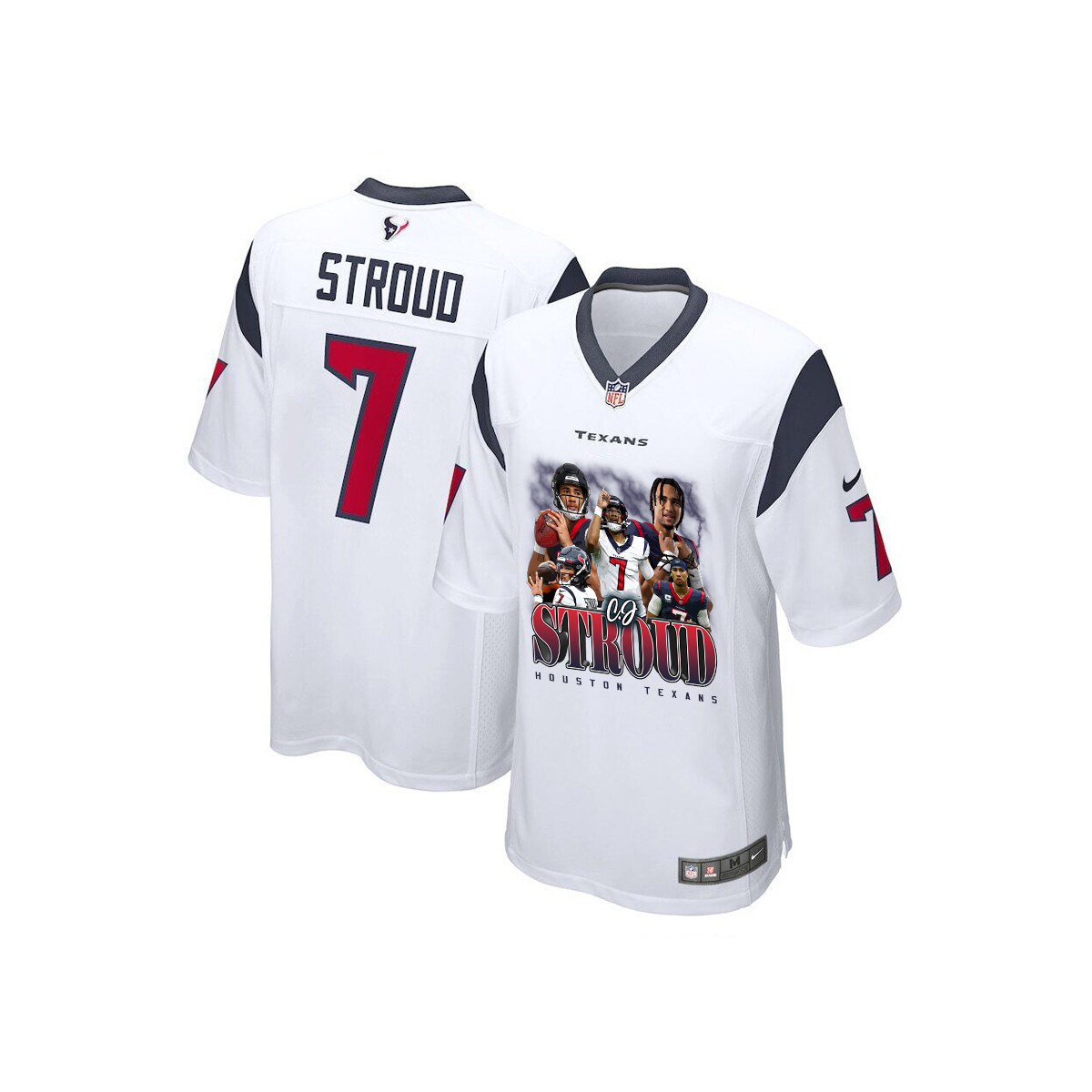 C.J. Stroud 7 Houston Texans The Chosen One Game White NFL Jersey Youth