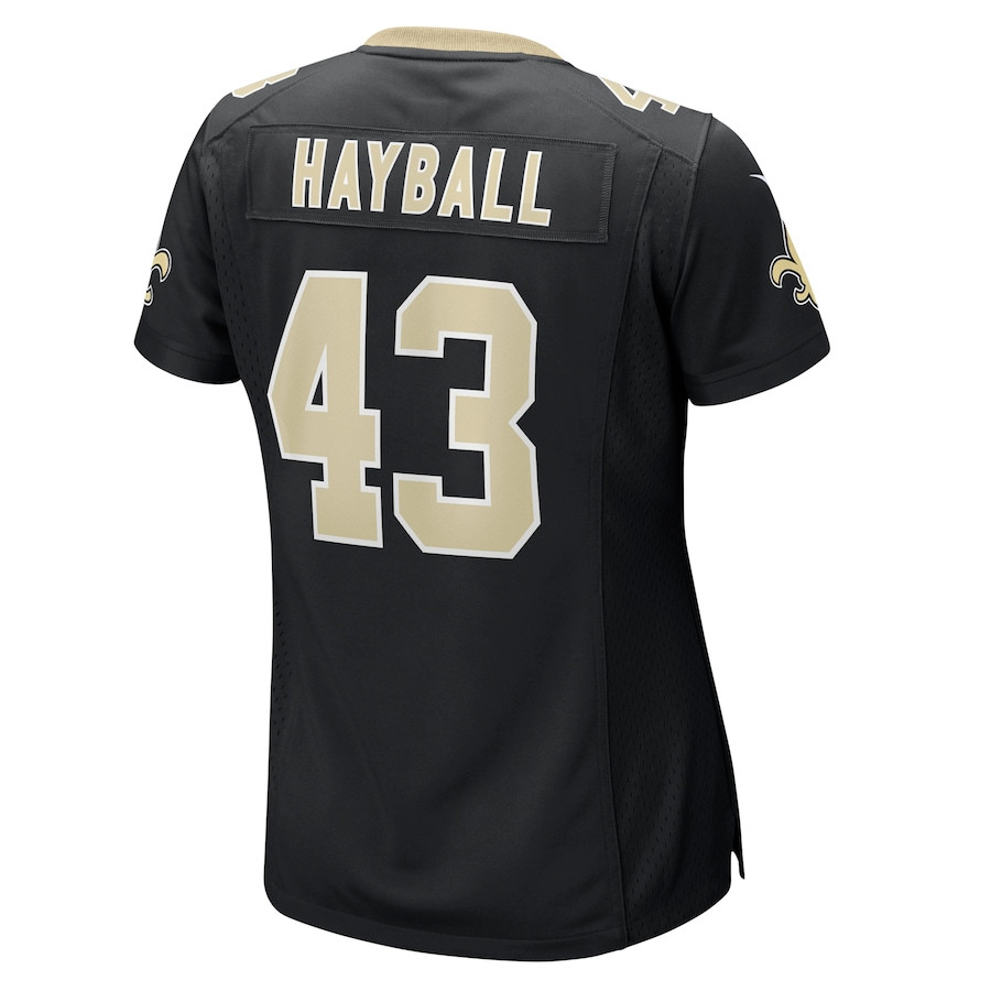 Matthew Hayball 43 New Orleans Saints Game Black NFL Jersey Women's