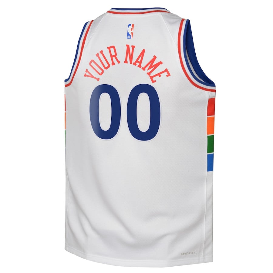 Philadelphia 76ers 2024/25 Swingman Custom City Editio White NBA Jersey Youth