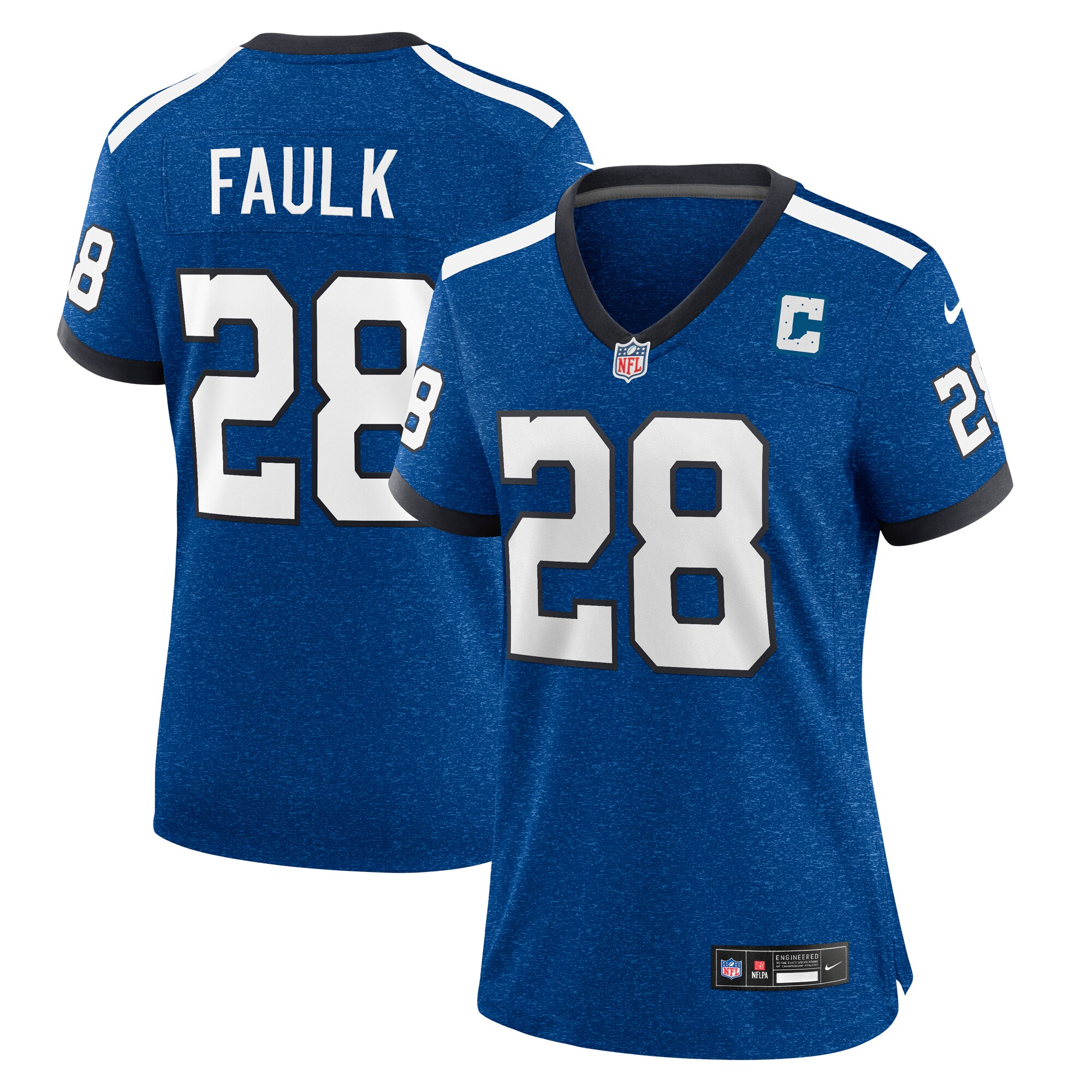 Indianapolis Colts Marshall Faulk Royal Indiana Nights Alternate Game NFL Jersey Women's