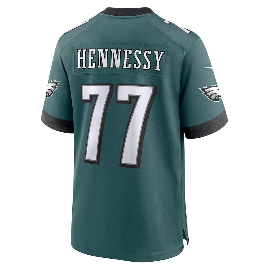 Matt Hennessy 77 Philadelphia Eagles Game Midnight Green NFL Jersey Men's