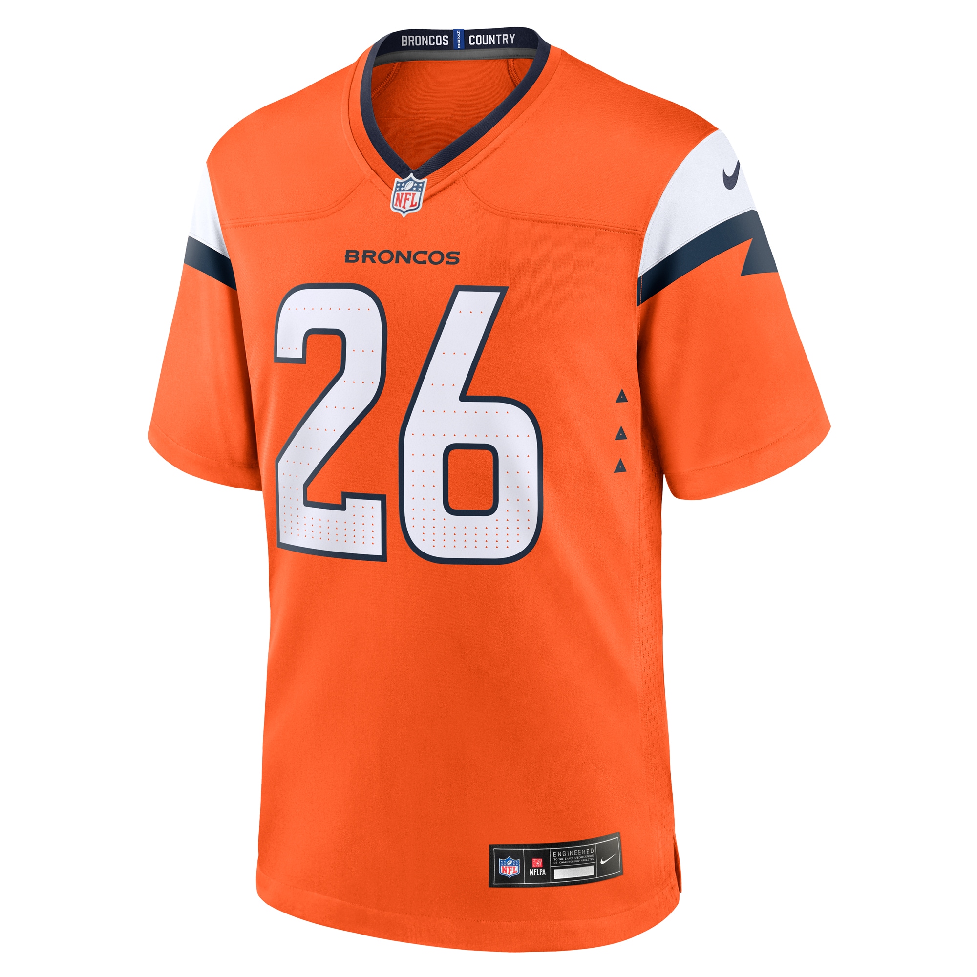 Denver Broncos Devon Key Orange Team Game NFL Jersey Men's