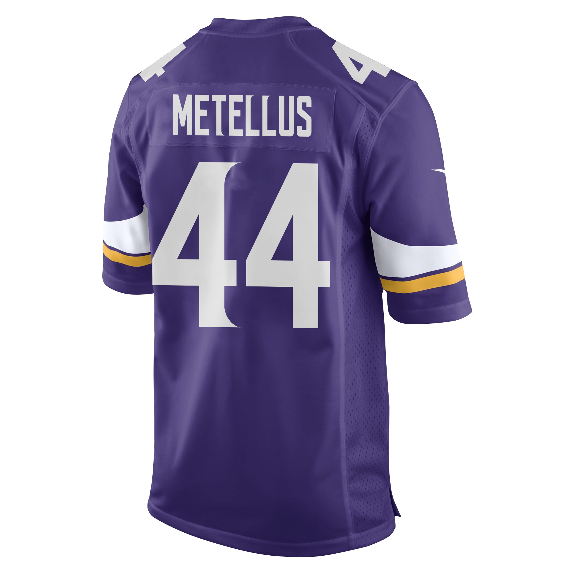 Joshua Metellus 44 Minnesota Vikings Super Bowl LIX New Orleans Patch Game Purple NFL Jersey Men's