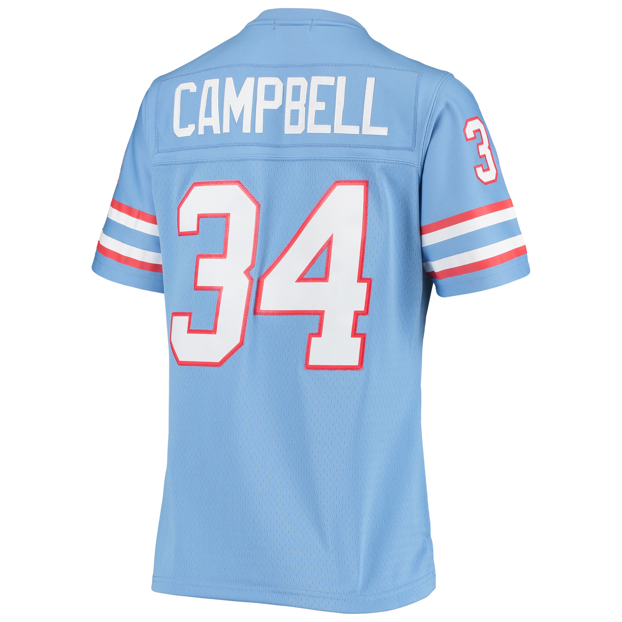 Houston Oilers Earl Campbell Mitchell Ness Light Blue 1980 Legacy NFL Jersey Women's