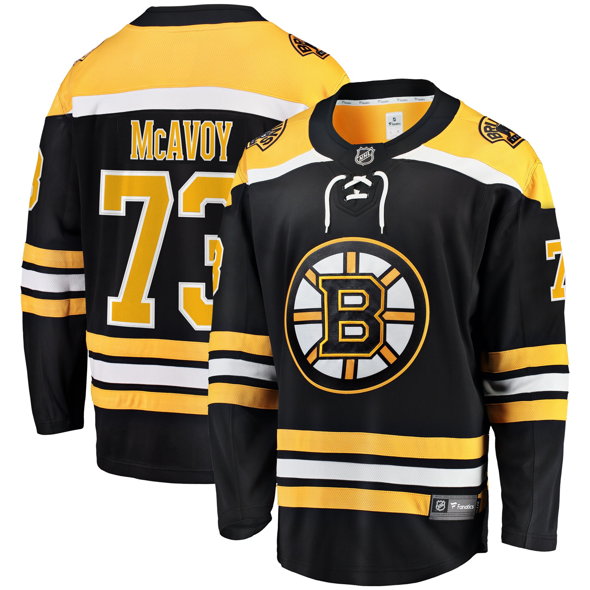 Boston Bruins Charlie McAvoy Black Home Breakaway NHL Jersey Men's