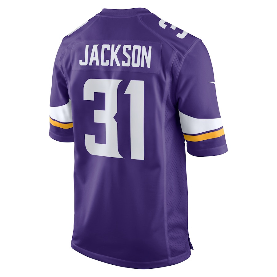 Khyree Jackson 31 Minnesota Vikings Game Purple NFL Jersey Men's