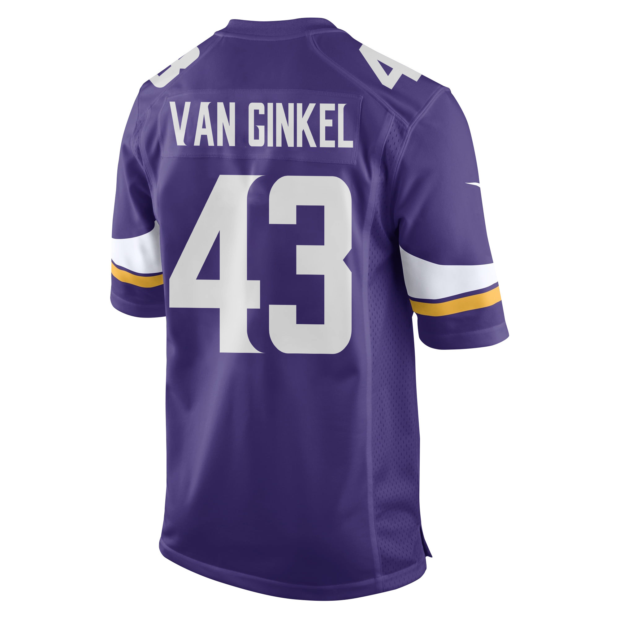 Andrew Van Ginkel 43 Minnesota Vikings Super Bowl LIX New Orleans Patch Game Purple NFL Jersey Men's