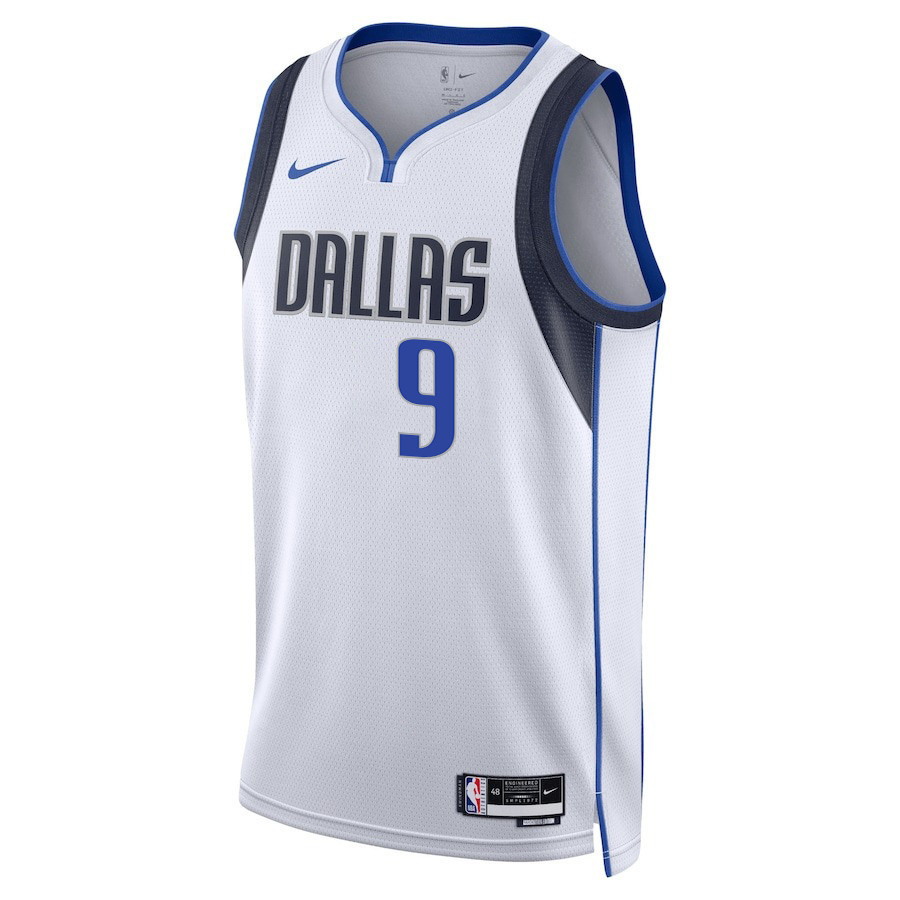 A.J. Lawson 9 Dallas Mavericks 2024 FINALS PATCH Swingman Association Editio White NBA Jersey Men's