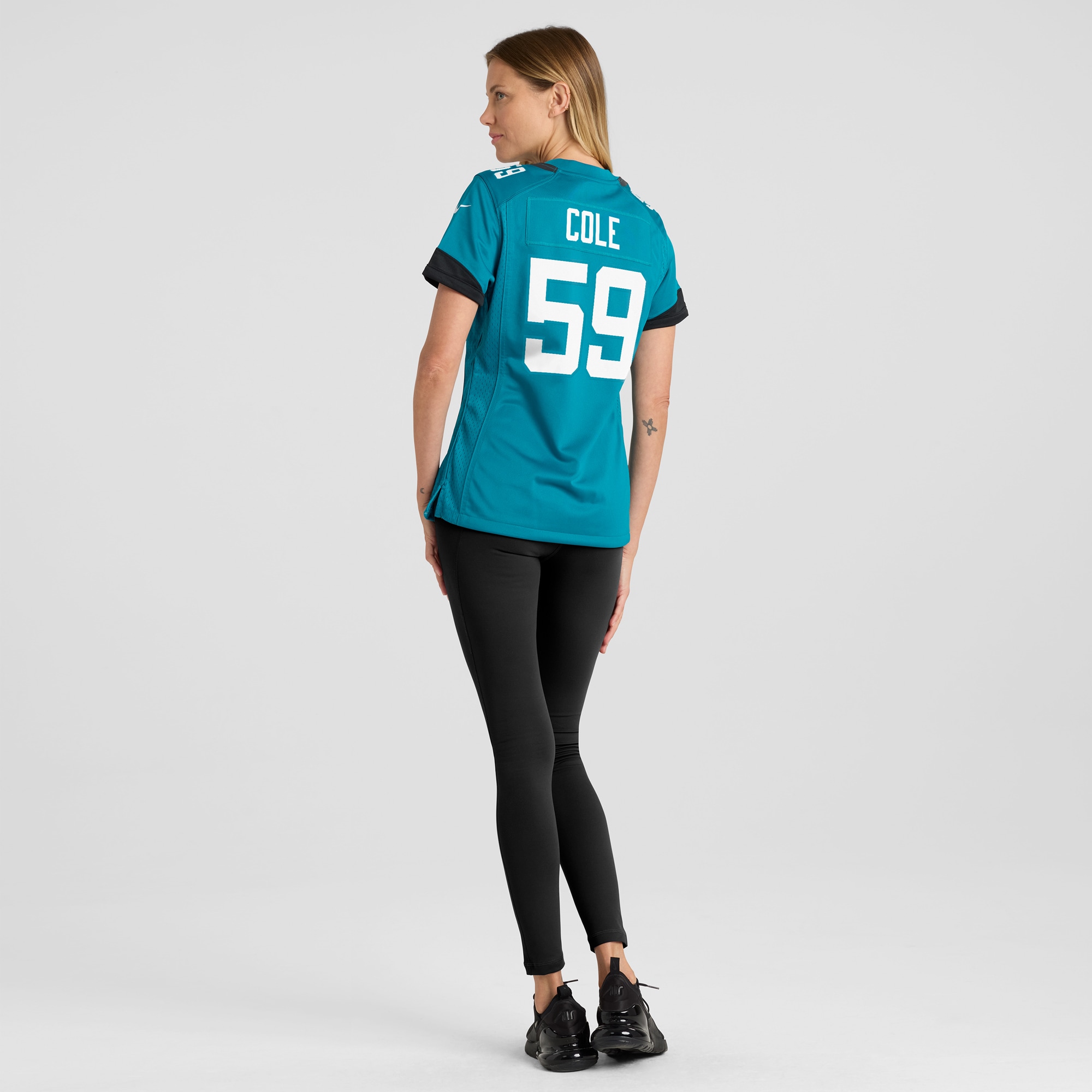 Jacksonville Jaguars Myles Cole Teal Game NFL Jersey Women's