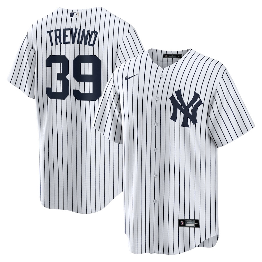 Jose Trevino 39 New York Yankees Home White MLB Jersey Men's