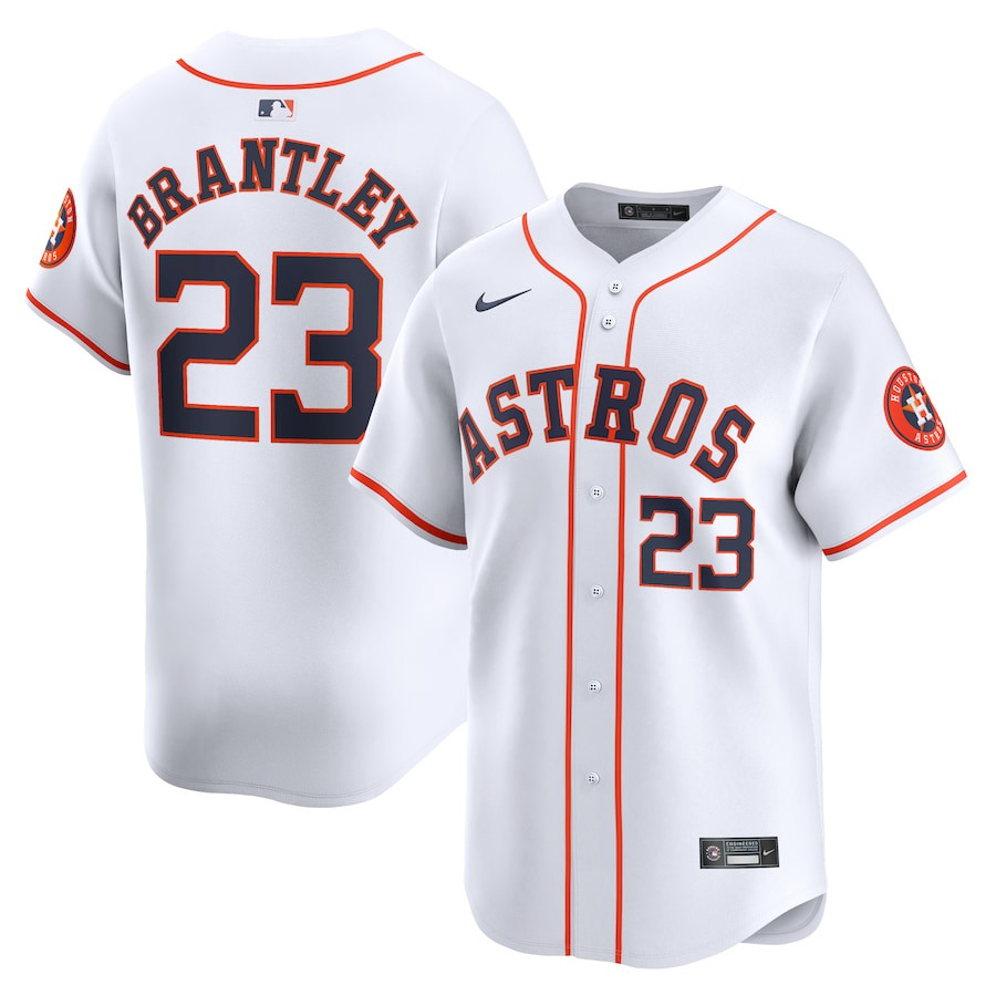 Michael Brantley 23 Houston Astros Home Limited Player White MLB Jersey Men's