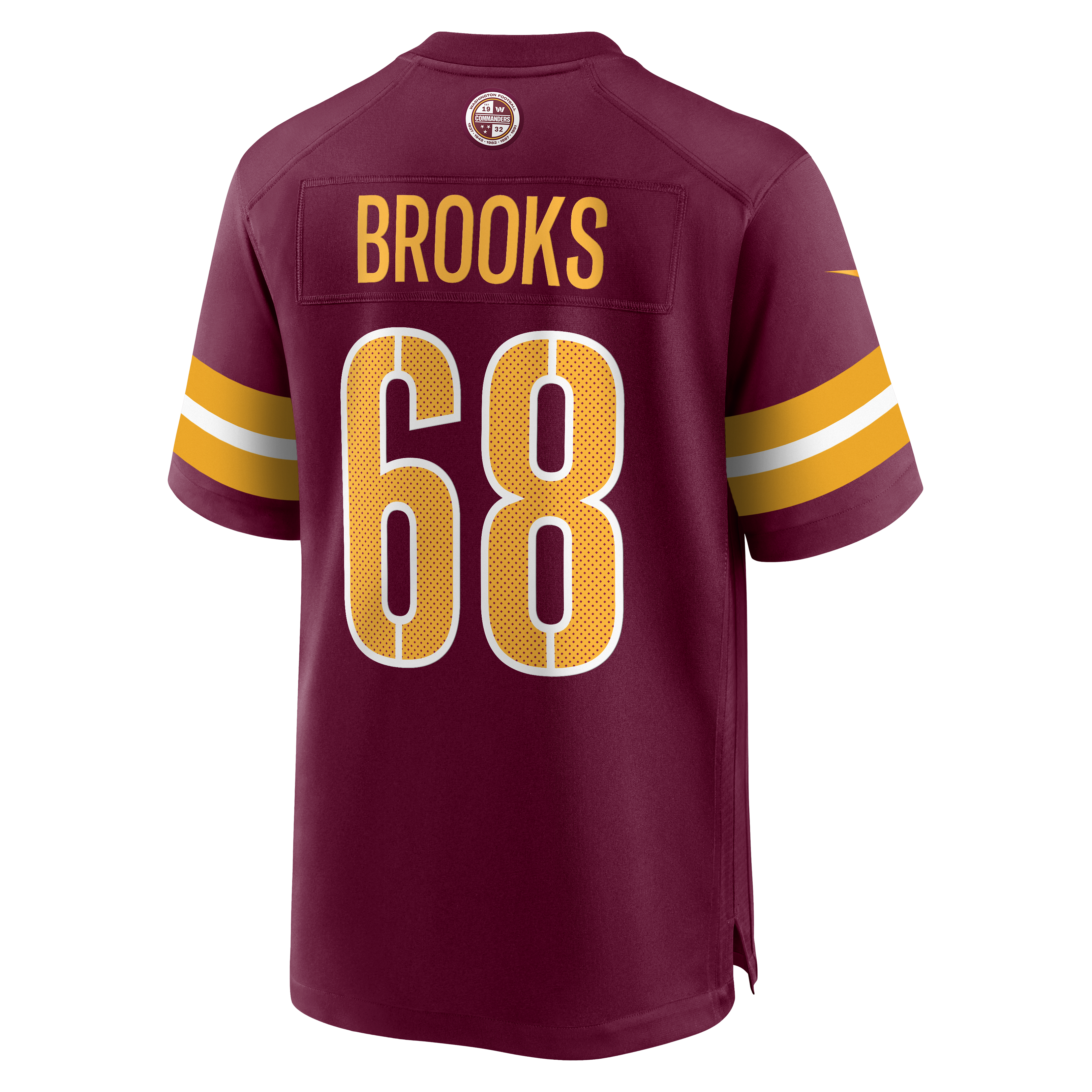 Washington Commanders Curtis Brooks Burgundy Game NFL Jersey Men's