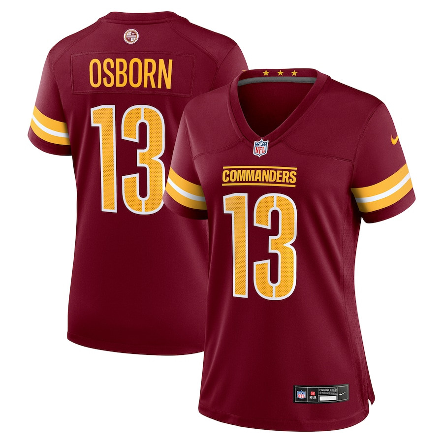 K.J. Osborn 13 Washington Commanders Game Burgundy NFL Jersey Women's