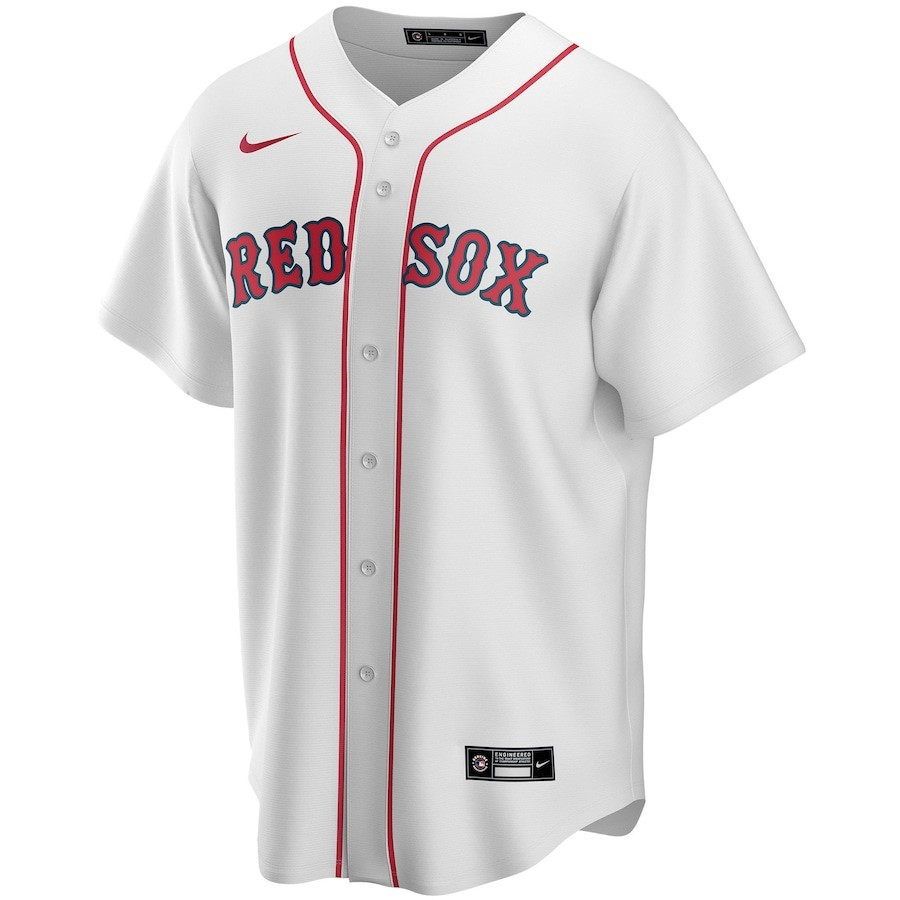 Boston Red Sox Home Custom White MLB Jersey Men's