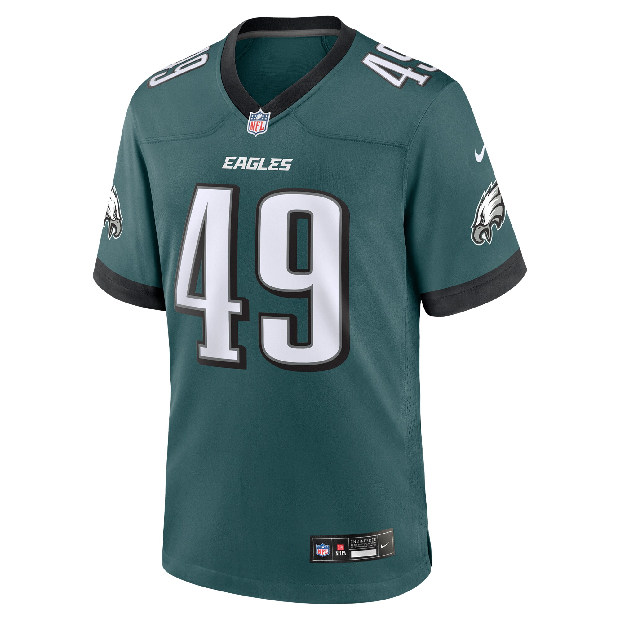 Philadelphia Eagles Rick Lovato Midnight Green Team Game NFL Jersey Men's