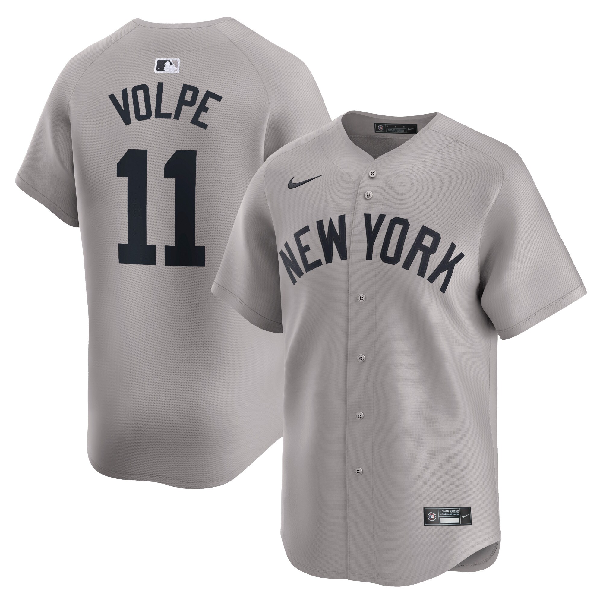 New York Yankees Anthony Volpe Gray Away Limited Player MLB Jersey Men's