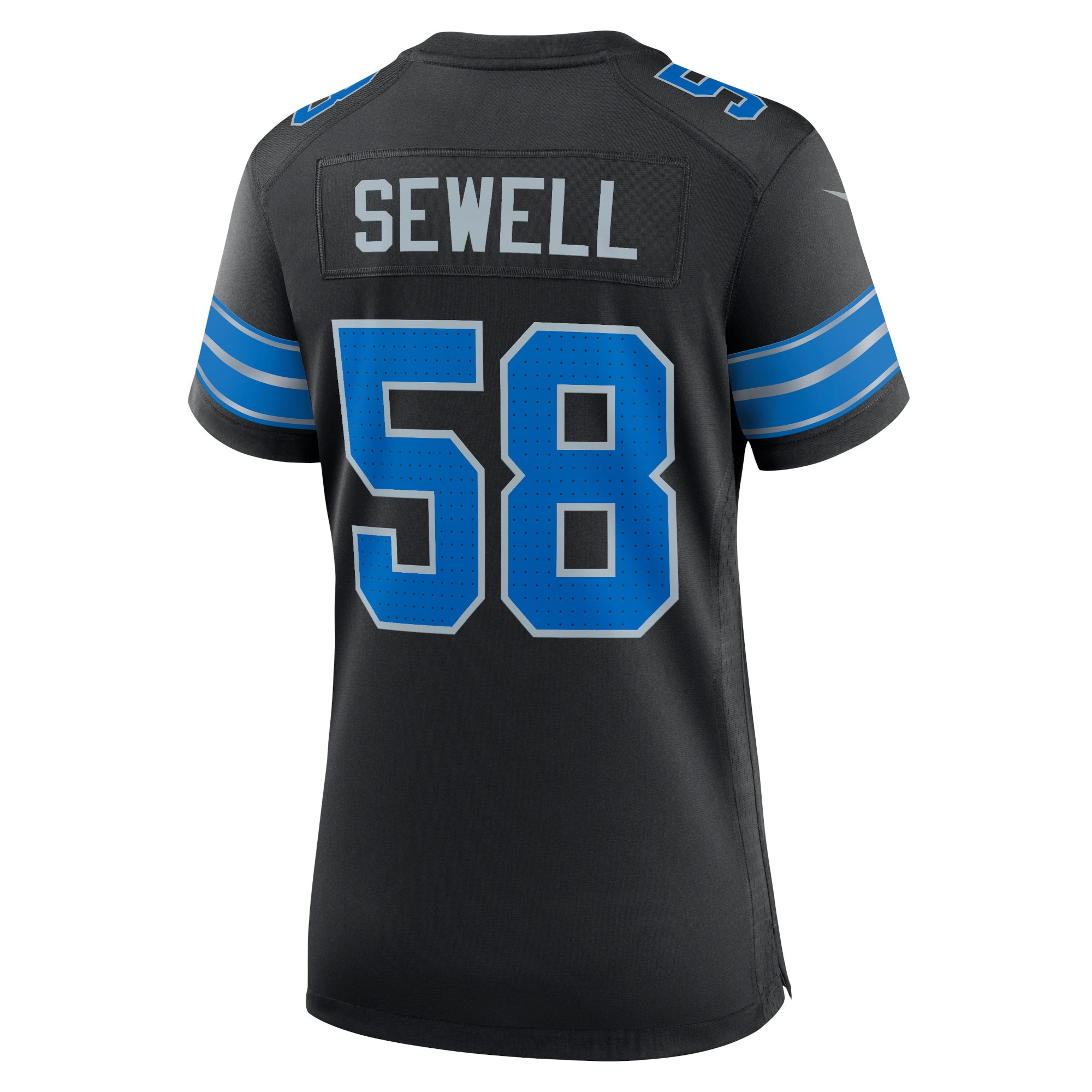 Penei Sewell 58 Detroit Lions Alternate Game Black NFL Jersey Women's