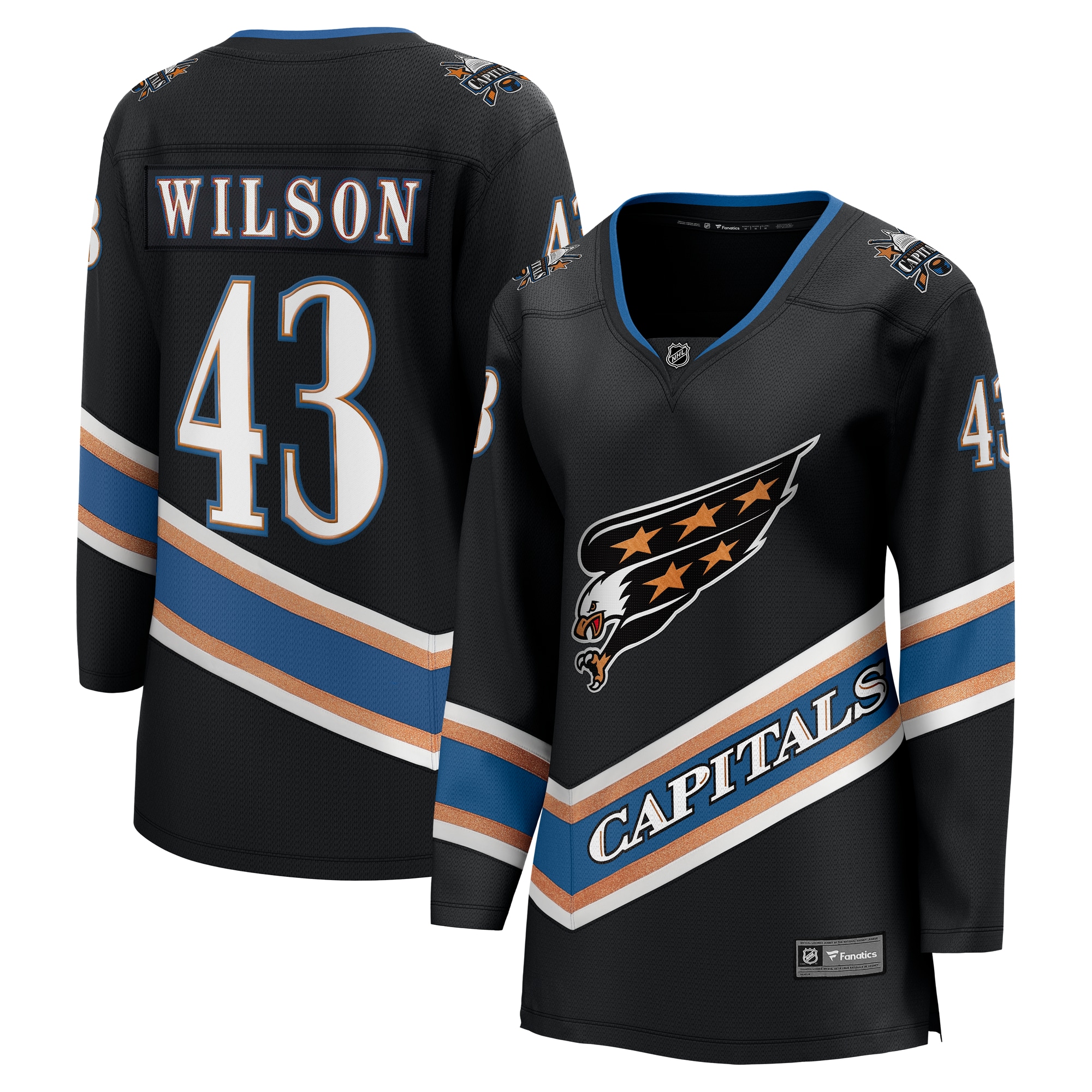 Washington Capitals Tom Wilson Black Alternate 50th Anniversary Premier Breakaway Player NHL Jersey Women's