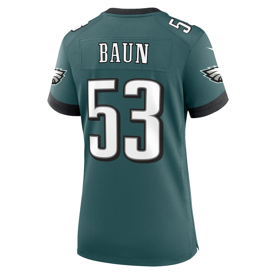 Zack Baun 53 Philadelphia Eagles Game Midnight Green NFL Jersey Women's