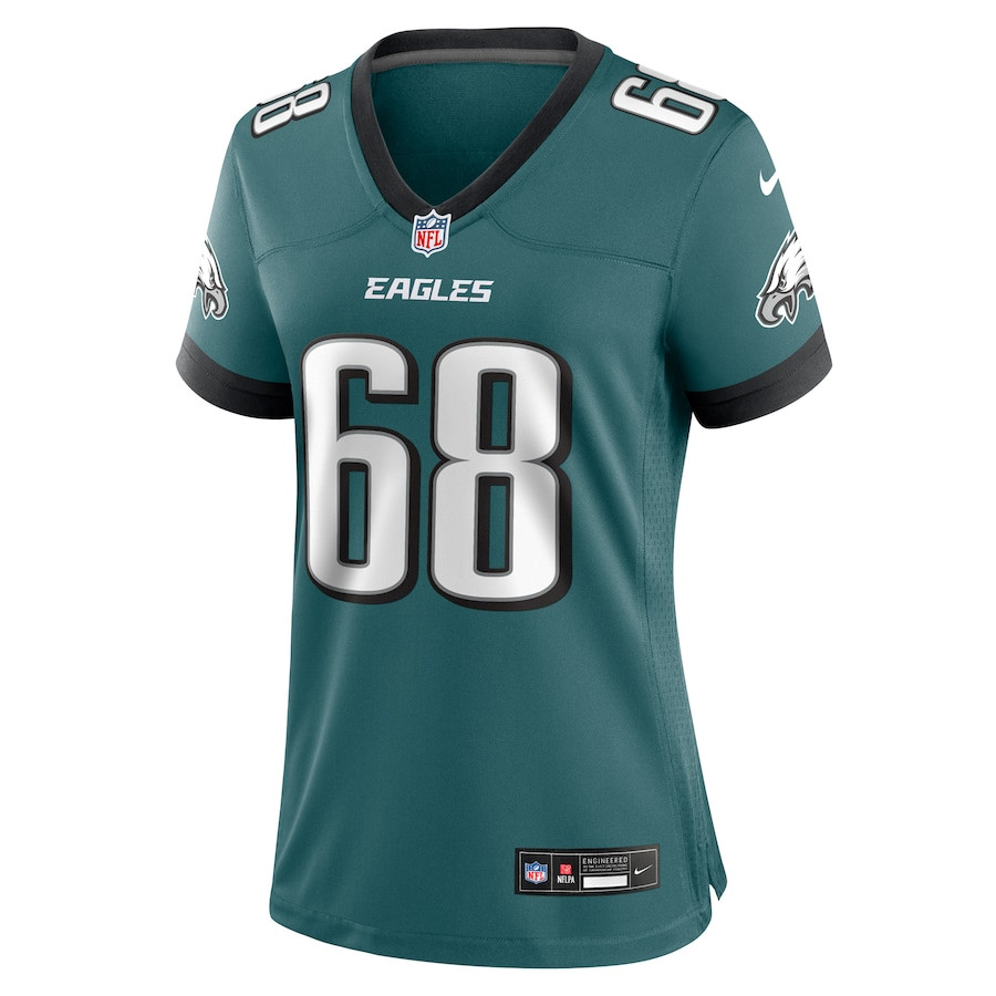 Jordan Mailata 68 Philadelphia Eagles Team Game Midnight Green NFL Jersey Women's
