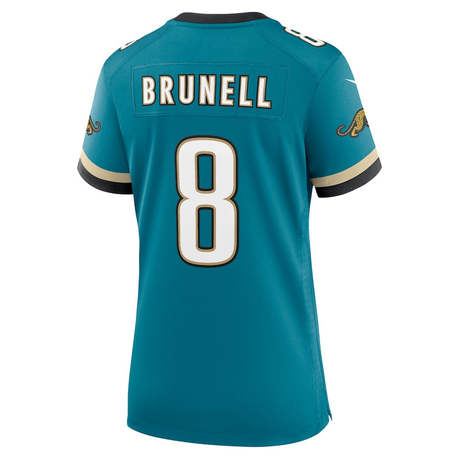 Mark Brunell 8 Jacksonville Jaguars Prowler Throwback Retired Player Game Teal NFL Jersey Women's