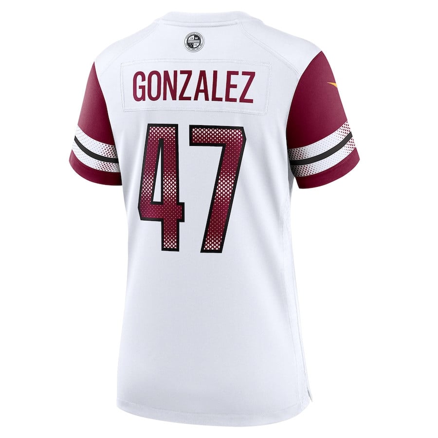 Zane Gonzalez 47 Washington Commanders Game White NFL Jersey Women's