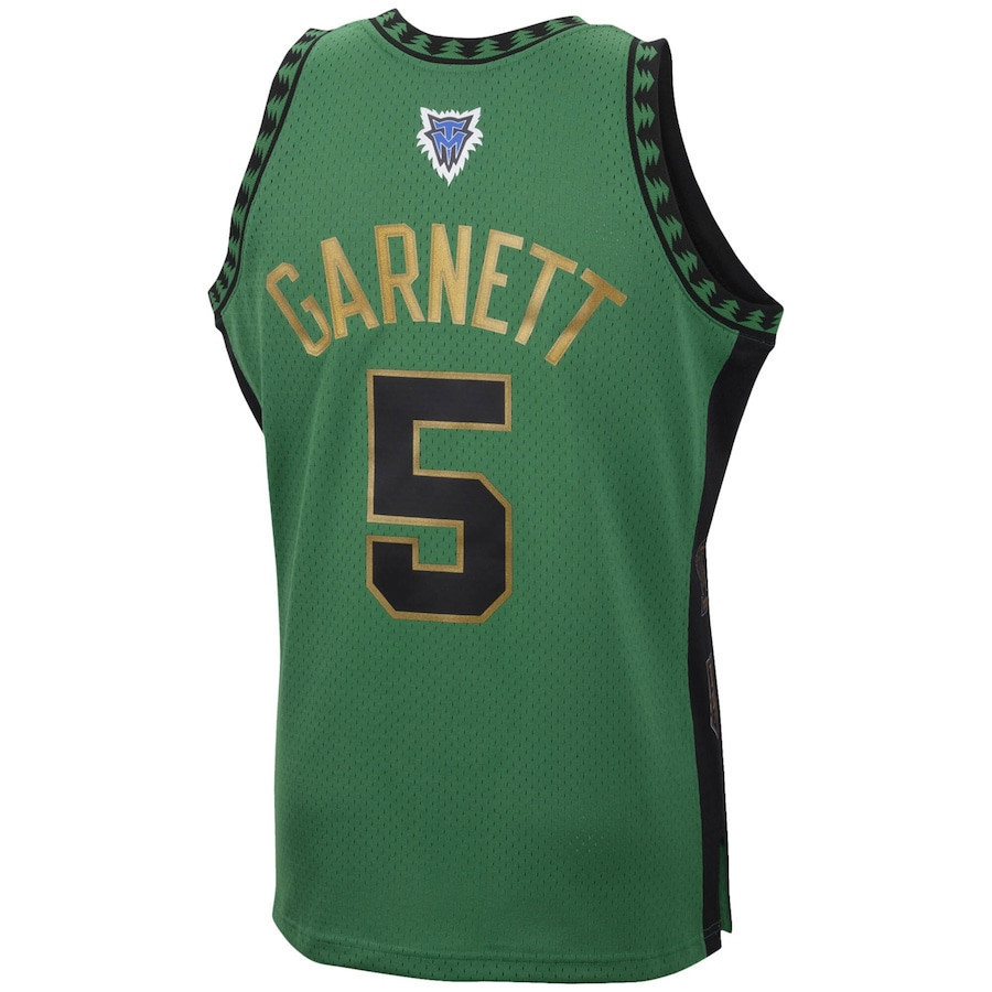 Boston Celtics Kevin Garnett 5 Hall of Fame Swingman By Mitchell Ness Green NBA Jersey Men's