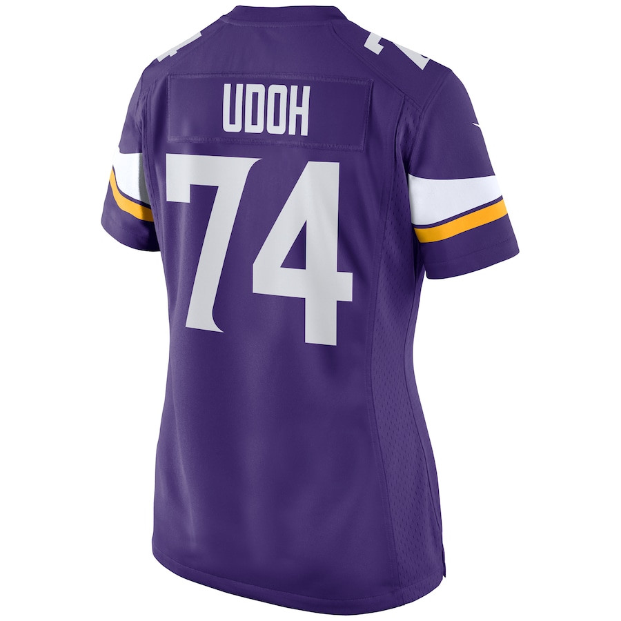 Oli Udoh 74 Minnesota Vikings Game Purple NFL Jersey Women's