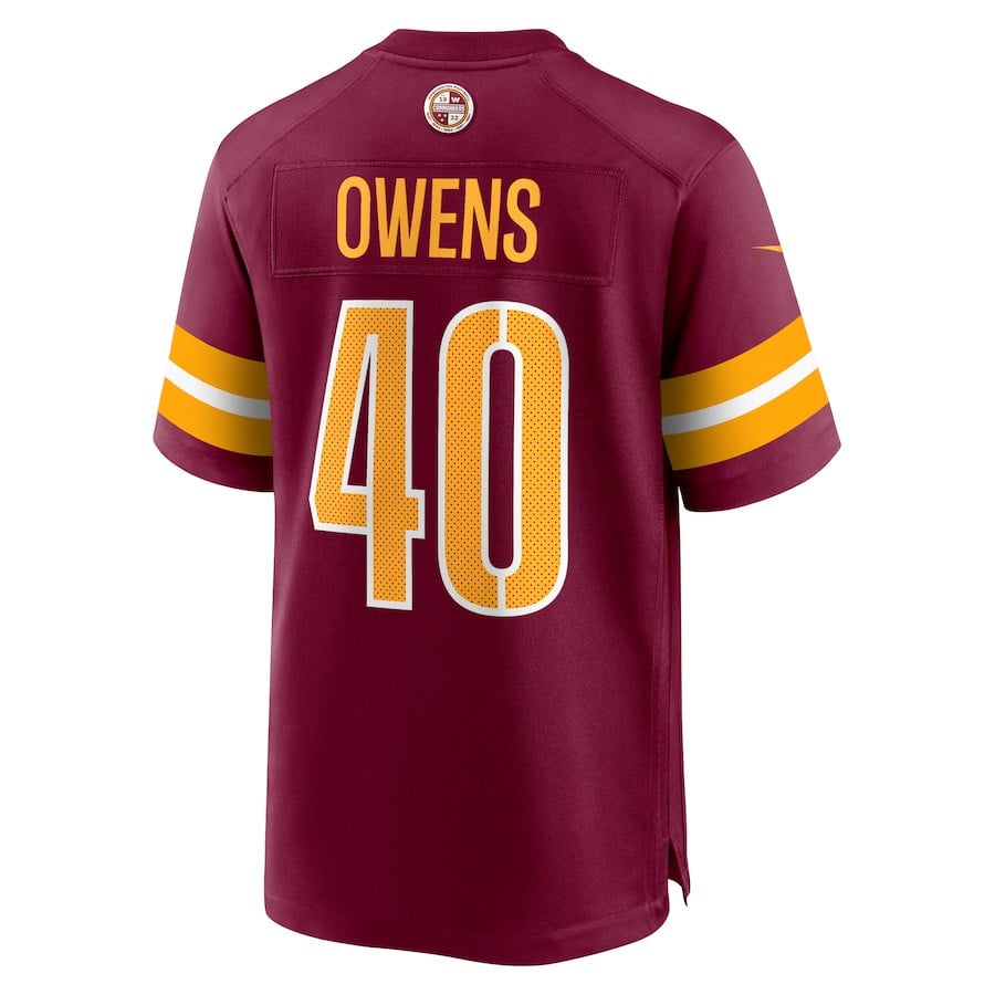 Tyler Owens #40 Washington Commanders Super Bowl LIX Burgundy NFL Jersey Youth