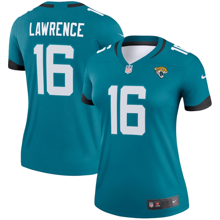 Trevor Lawrence 16 Jacksonville Jaguars Legend Teal NFL Jersey Women's