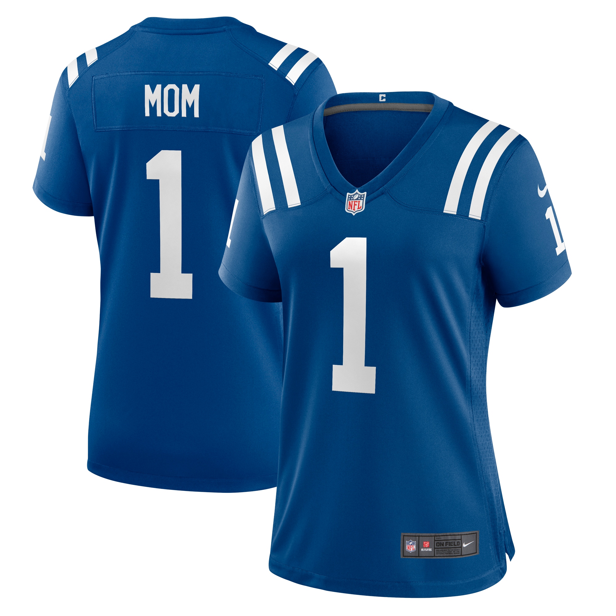 Indianapolis Colts Number 1 Mom Royal Game NFL Jersey Women's