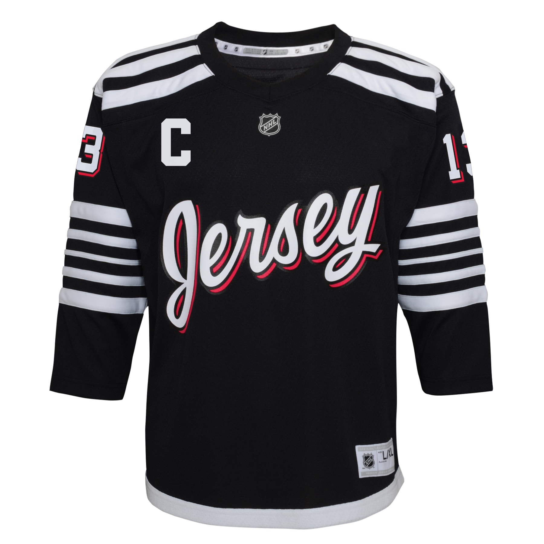New Jersey Devils Nico Hischier Black 2021/22 Alternate Player NHL Jersey Youth