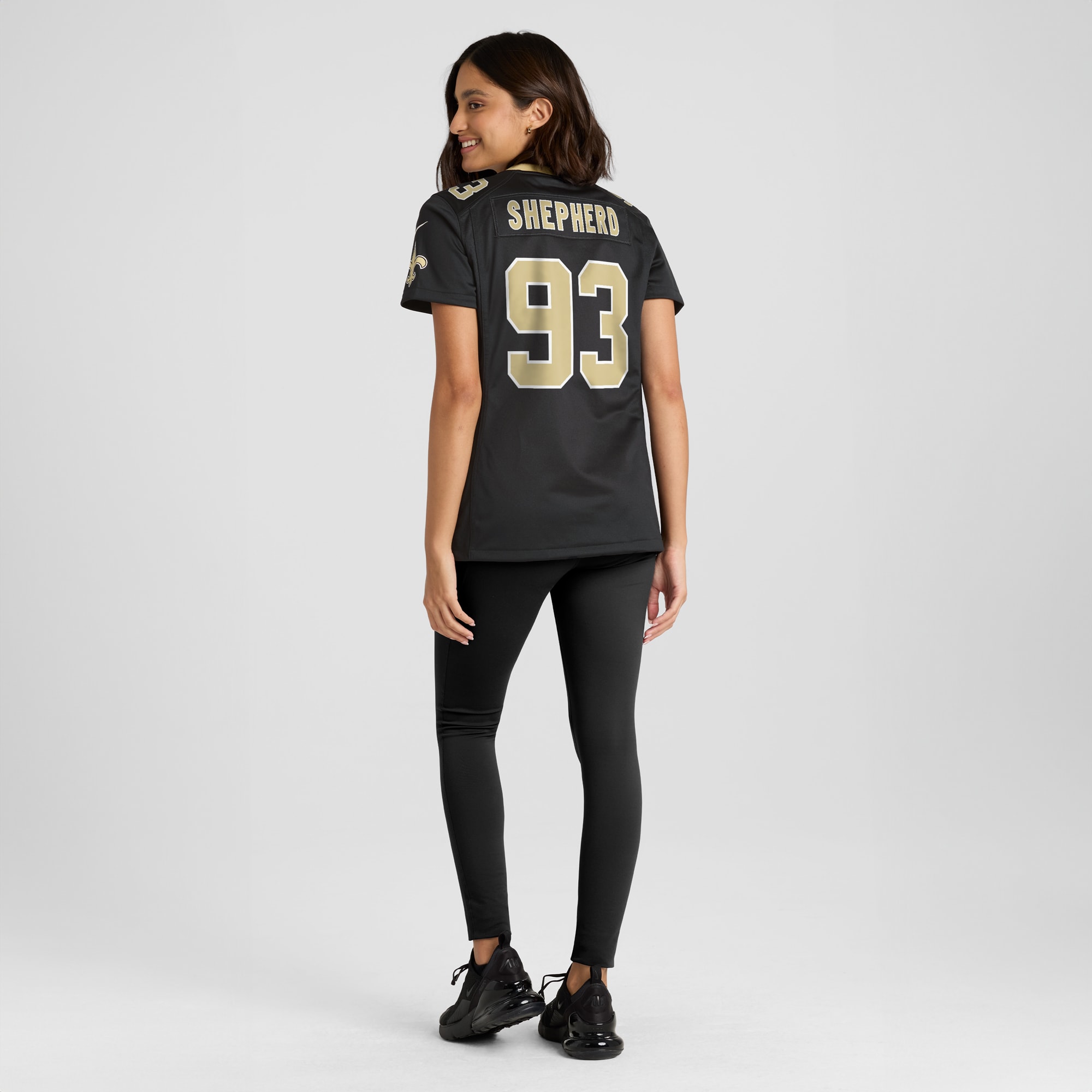 New Orleans Saints Nathan Shepherd Black Game NFL Jersey Women's
