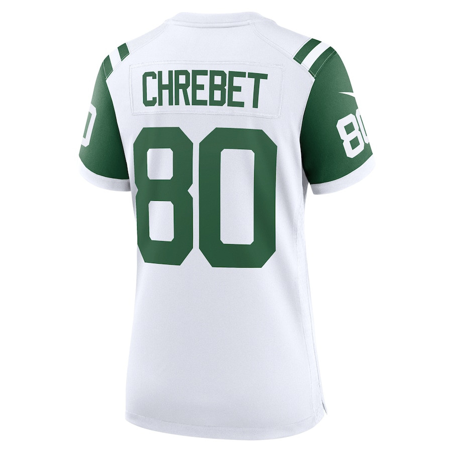 Wayne Chrebet 80 New York Jets Classic Alternate Retired Player Game White NFL Jersey Women's