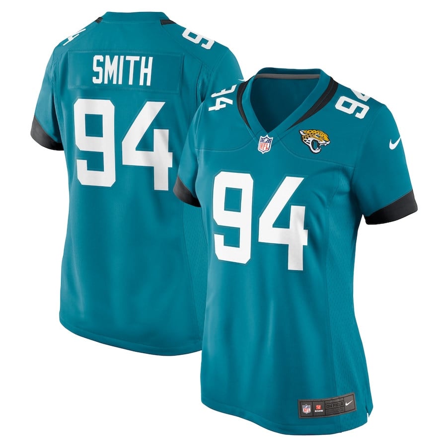 Maason Smith 94 Jacksonville Jaguars Game Teal NFL Jersey Women's