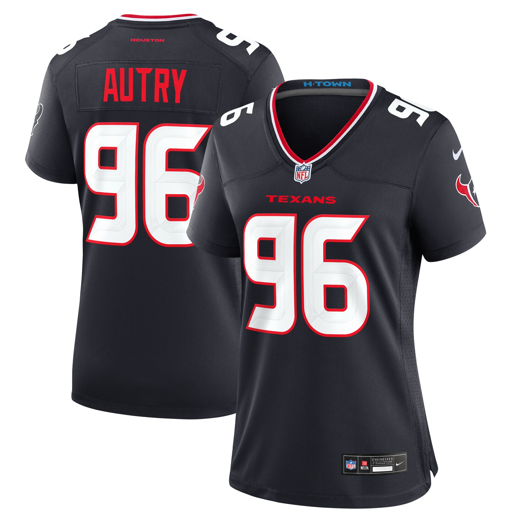 Houston Texans Denico Autry Navy Team Game NFL Jersey Women's