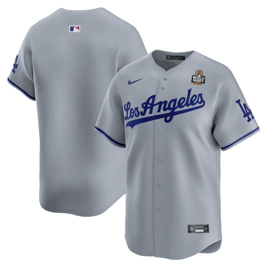 Los Angeles Dodgers 2024 World Series Road Limited Gray MLB Jersey Men's