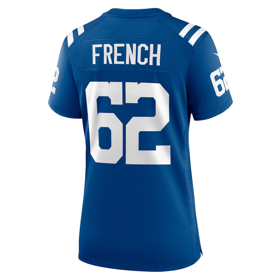 Wesley French 62 Indianapolis Colts Game Royal NFL Jersey Women's