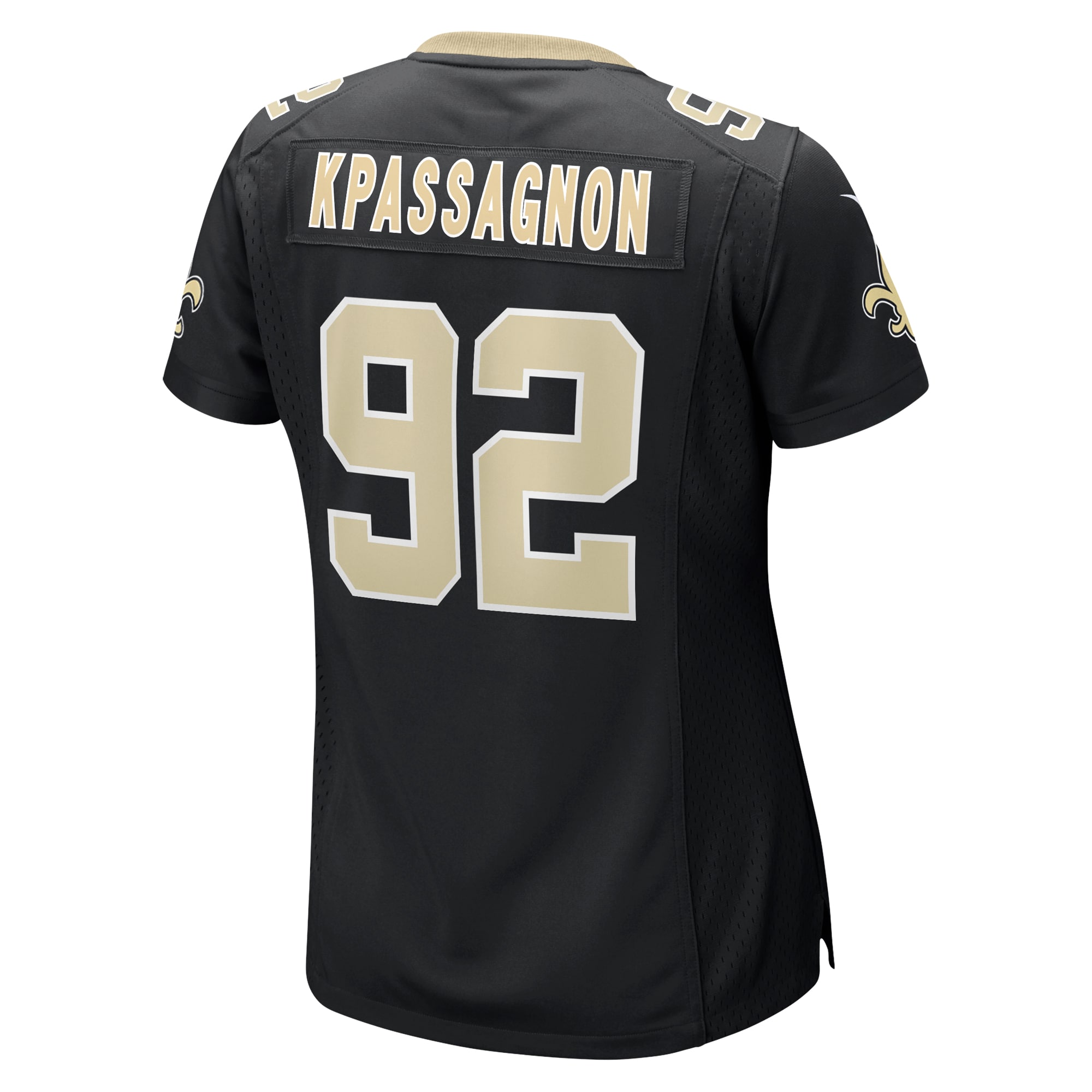 New Orleans Saints Tanoh Kpassagnon Black Game Player NFL Jersey Women's