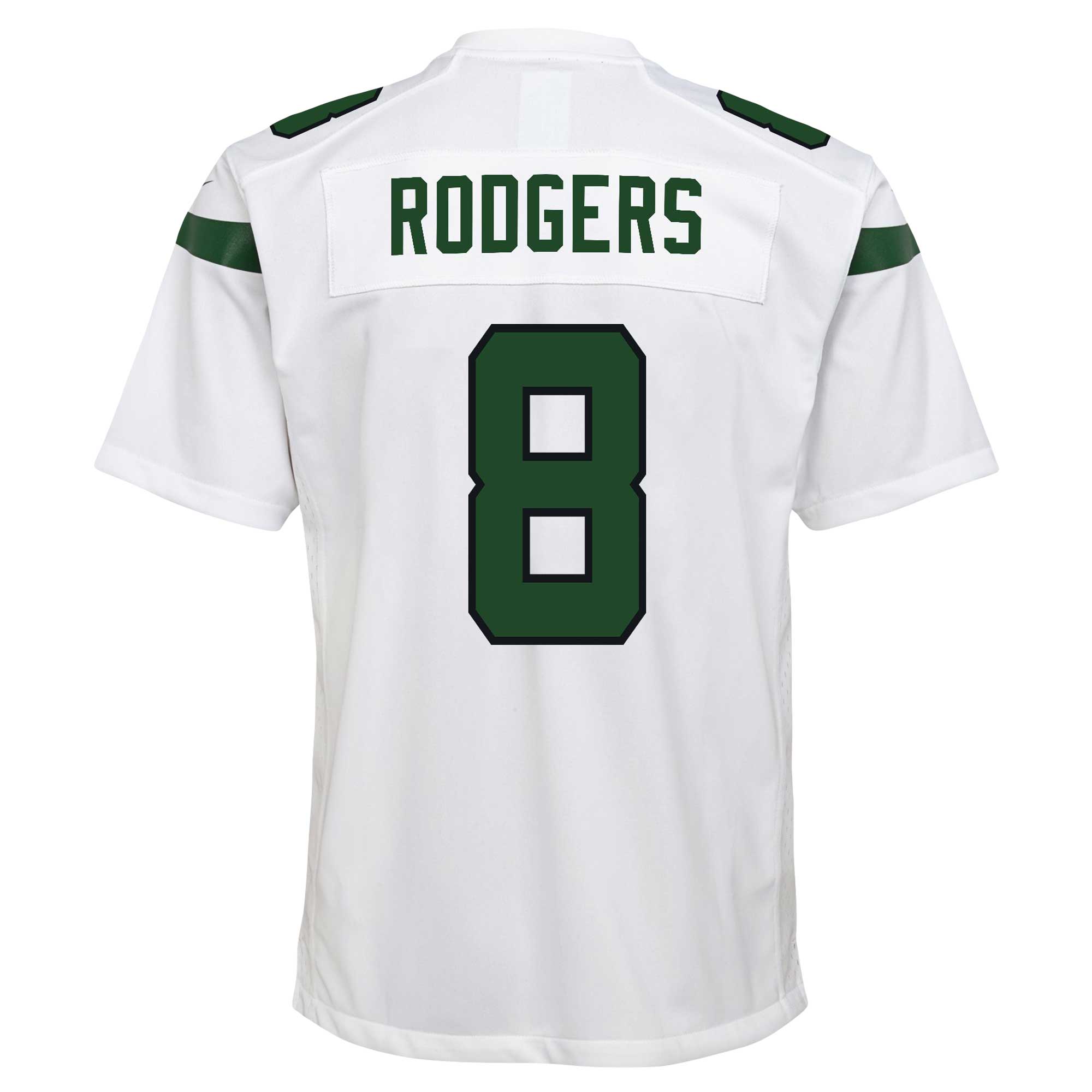 New York Jets Aaron Rodgers White Game NFL Jersey Youth