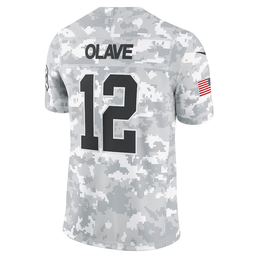 Chris Olave 12 New Orleans Saints 2024 Salute to Service Limited Arctic Camo NFL Jersey Men's