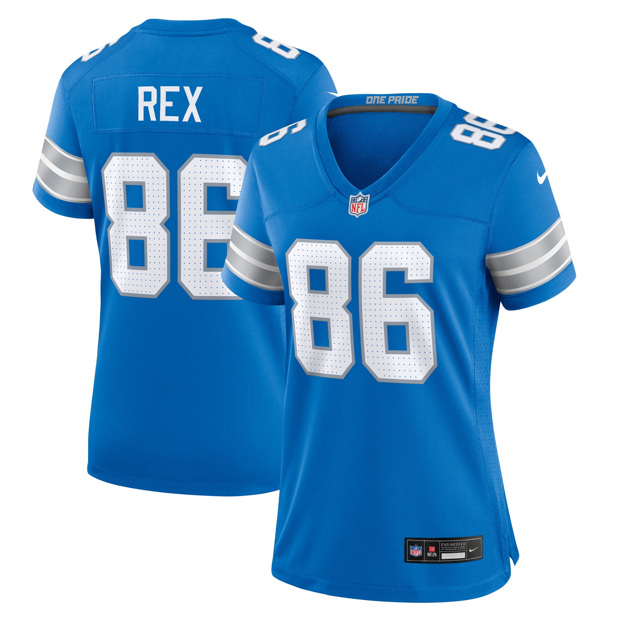 Detroit Lions Isaac Rex Blue Game NFL Jersey Women's