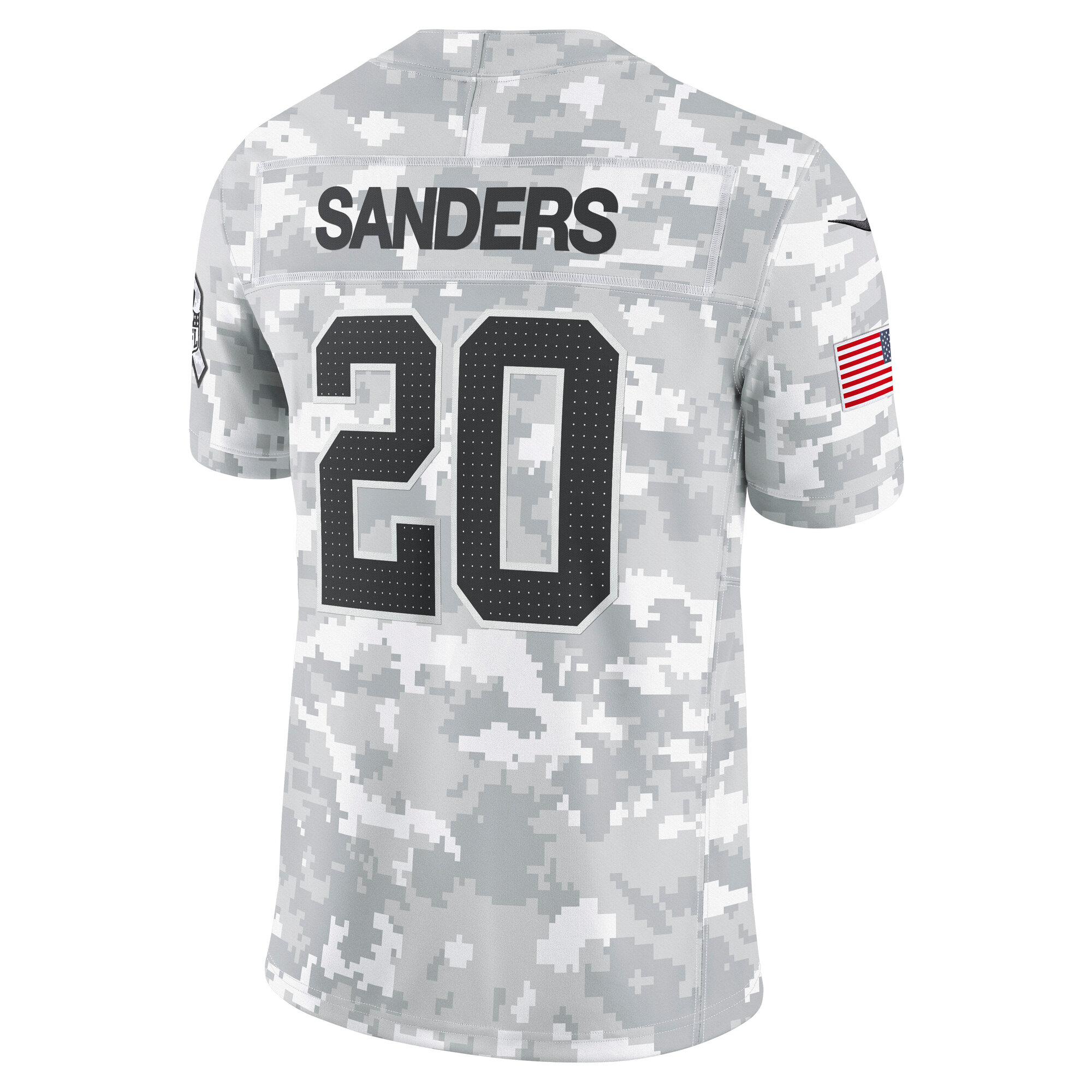 Detroit Lions Barry Sanders Arctic Camo 2024 Salute to Service Retired Player Limited NFL Jersey Men's