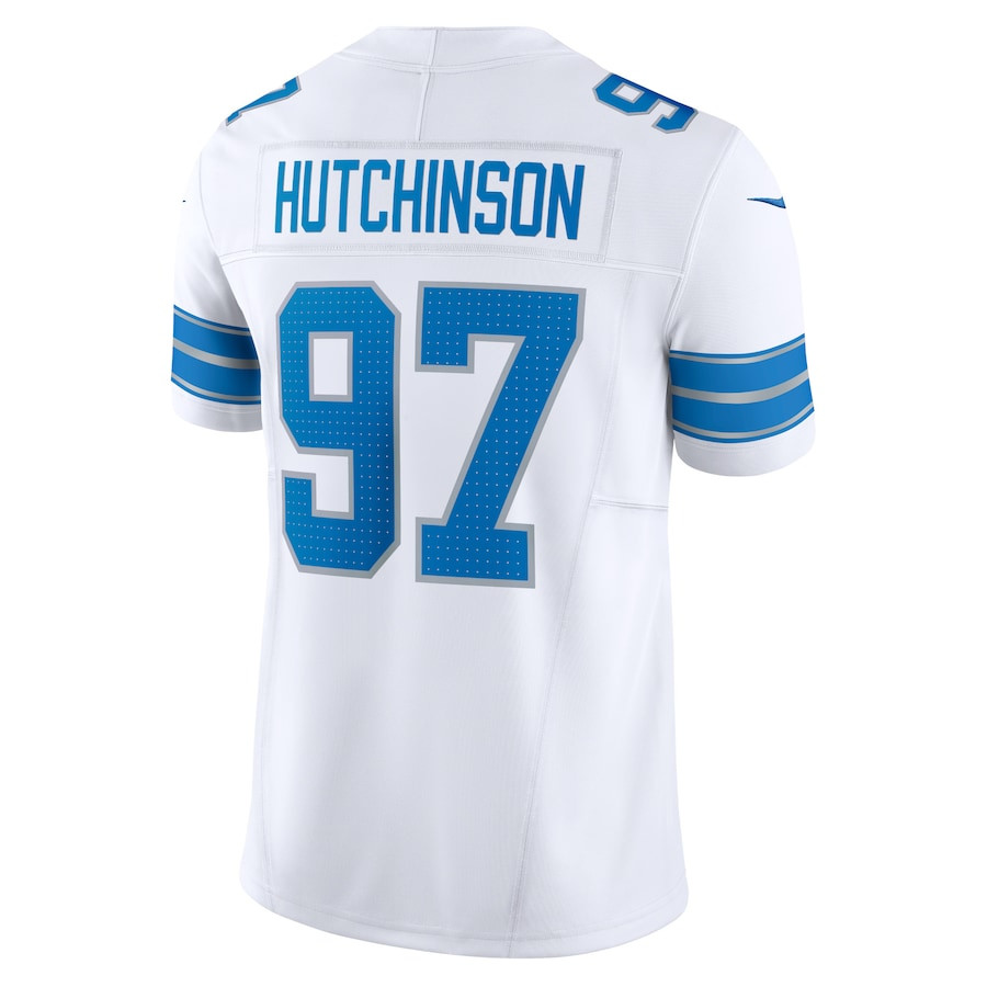 Aidan Hutchinson 97 Detroit Lions Vapor F.U.S.E. Limited White NFL Jersey Men's
